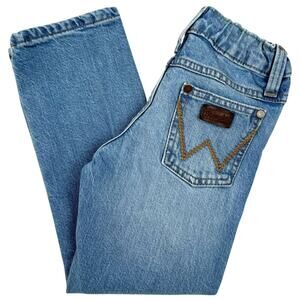 Wrangler Retro Slim Straight Light Wash Denim Jeans Girls Size 6 Western Cowgirl